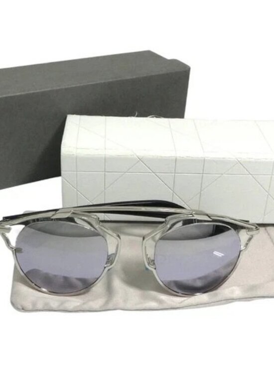 Auth Christian Dior Sunglasses Silver/Black Metal/Plastic - h31606g main image 8